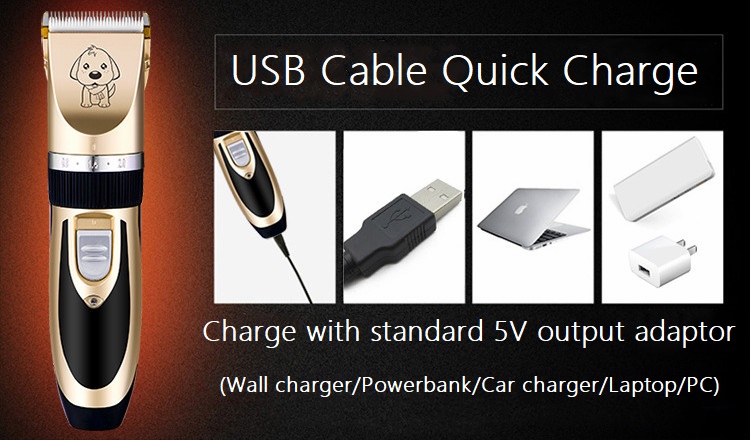 A60 usb cortador sem fio para animais de estimação
