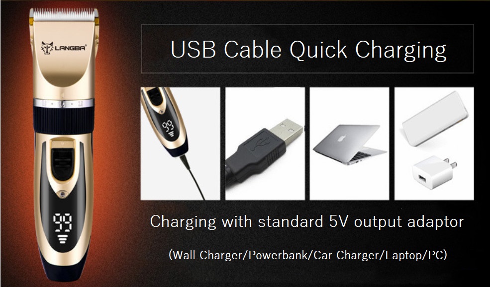 Máquina de tosquiar animais de estimação sem fio D88