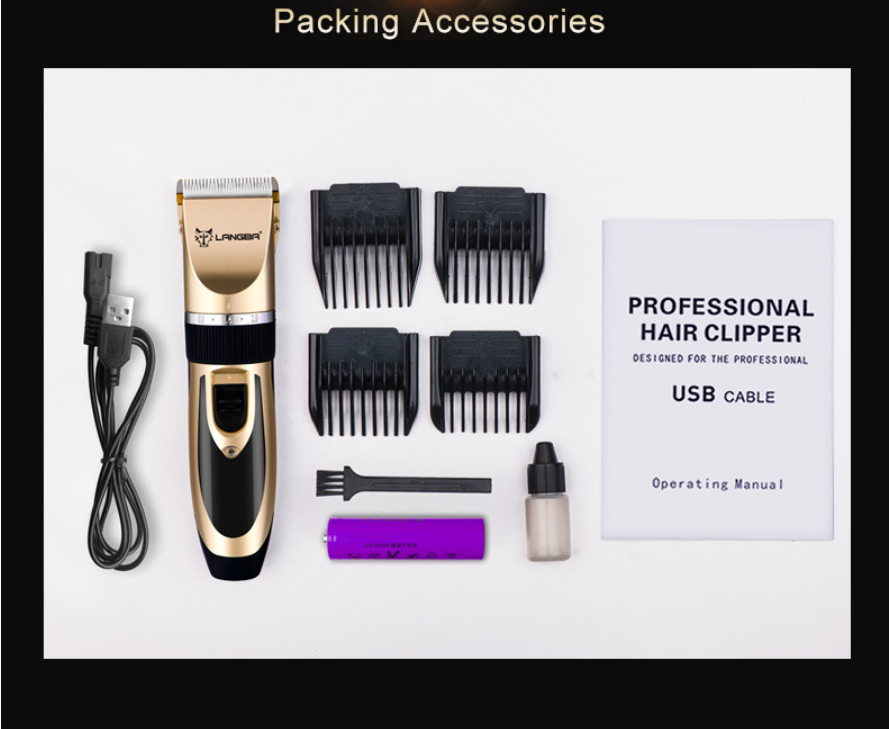 Máquina de tosquiar animais de estimação sem fio D88