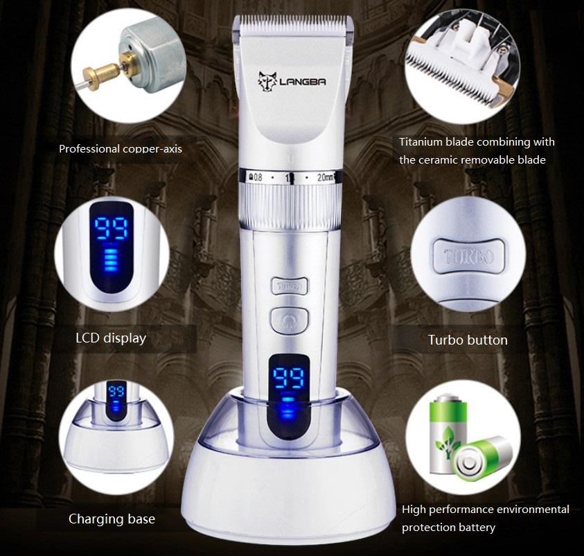 Máquina de tosquiar sem fio para animais de estimação P67